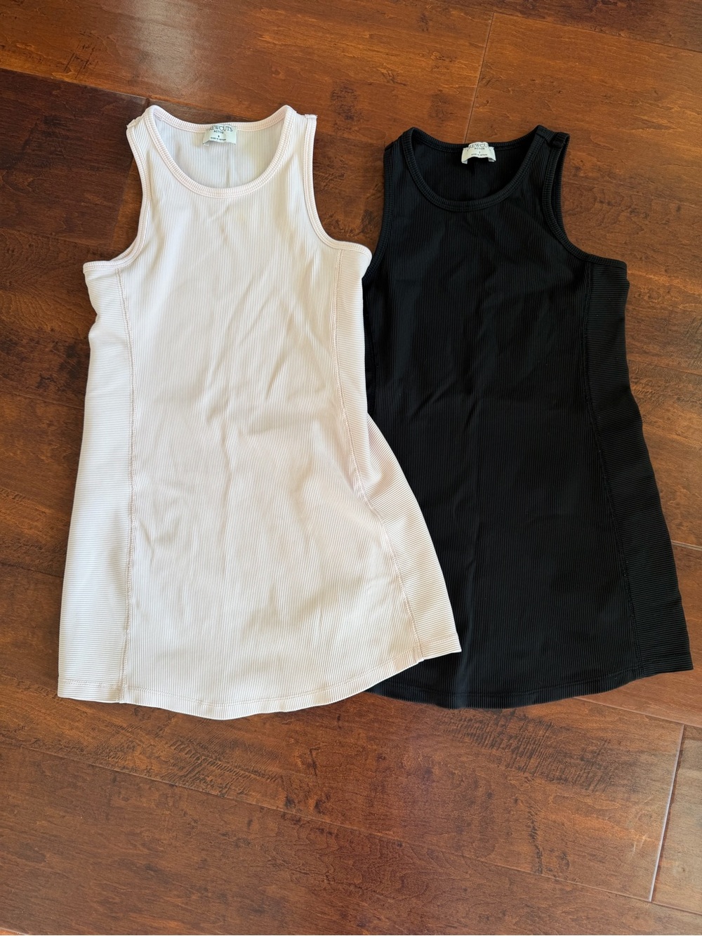 Girls Crewcuts Tank Dress Set in Black and Light Pink Size 7/8